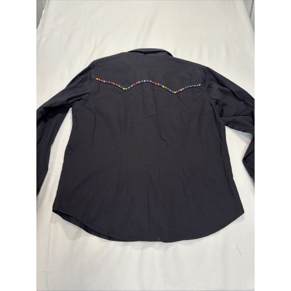 Vintage Adobe Rose Western Women's Size Large‎ Shirt Jewels - Picture 11 of 12